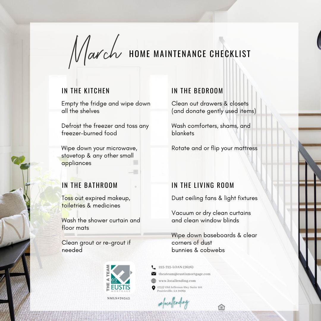 March Home Maintenance Checklist