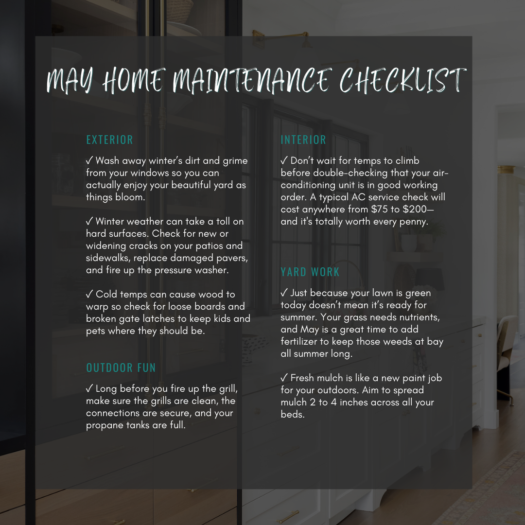 May Home Maintenance Checklist